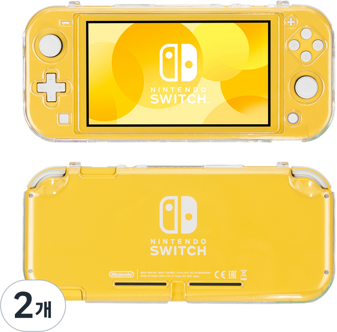 호후 닌텐도 스위치 라이트 풀커버 크리스털 하드 케이스, 투명, 2개