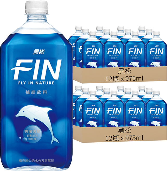 黑松 FIN 補給飲料, 975ml, 24瓶