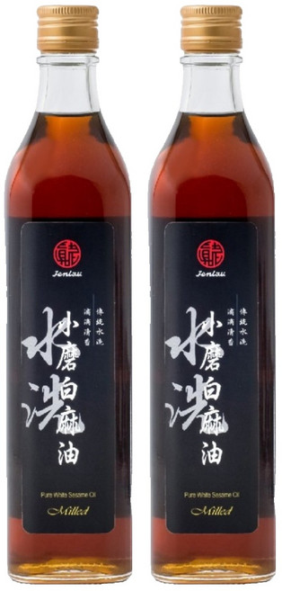 真老 純小磨白麻油 白芝麻, 500ml, 2瓶