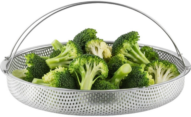 아마쿠루 스테인리스 스틸 접이식 찜기, 22cm, 1개