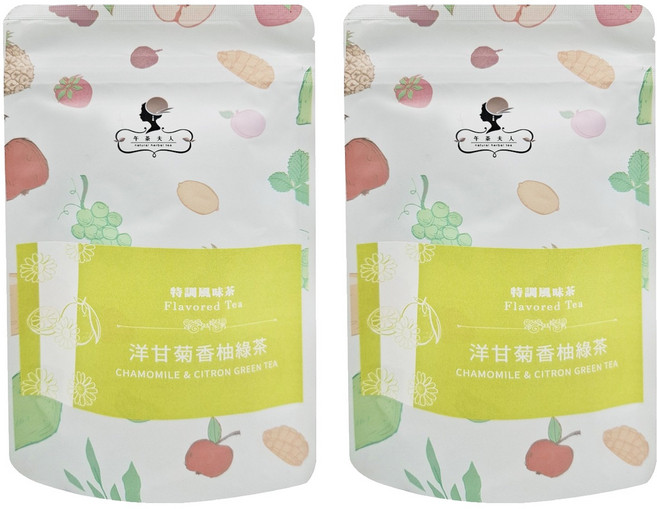 午茶夫人 洋甘菊香柚綠茶 0卡 日本頂級PET茶包, 2g, 8包, 2袋