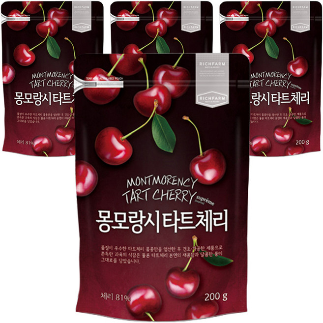 豐富的棕櫚堅果蒙莫朗西酸櫻桃, 4個, 200g