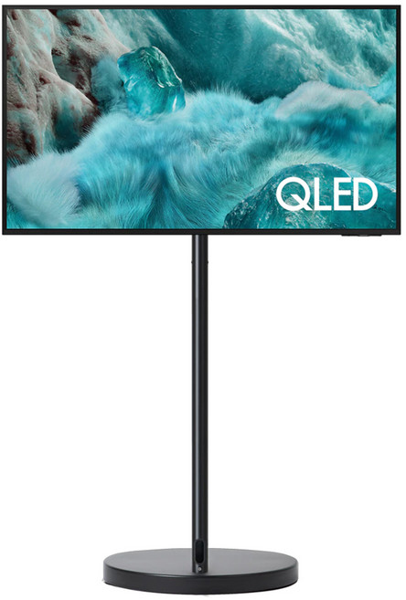 삼성전자 4K UHD QLED TV + 무빙스탠드 스탠다드 블랙 세트 방문설치, 108cm(43인치), KQ43QF7AAFXKR(TV), HA-MTS2S43BLK(스탠드), 이동형 스탠드