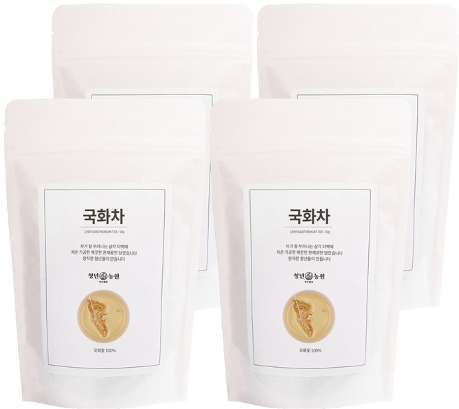 청년농원 저온가공 국화차 삼각티백, 500mg, 50개입, 4개