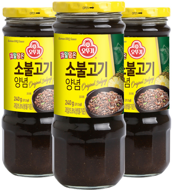 오뚜기 소불고기양념, 240g, 3개