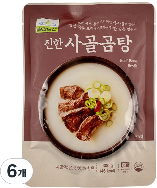 칠갑농산 진한 사골곰탕, 6개, 300g