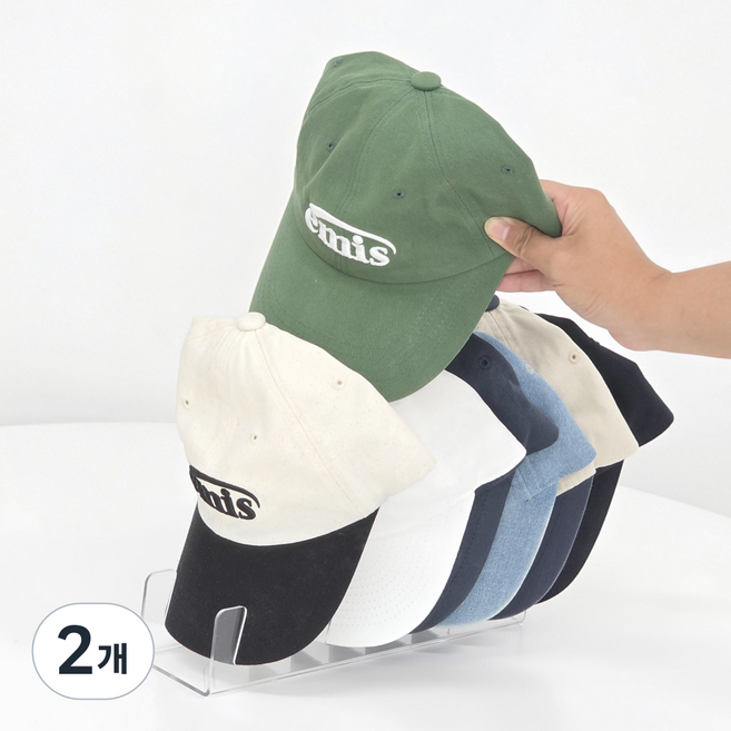 주앤지 아크릴 모자 보관 칸칸이 정리대 진열대, 투명, 2개