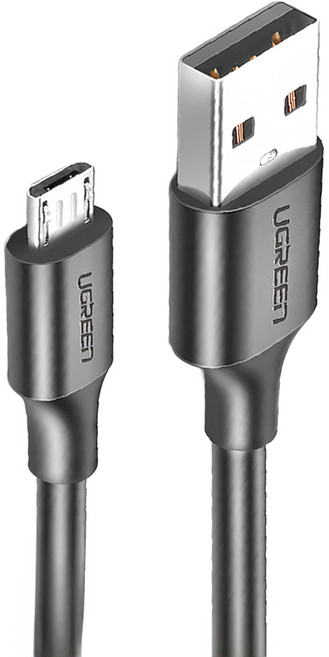 UGREEN 綠聯 Micro USB 快充傳輸線 PVC版, 1m, 黑色, 1條