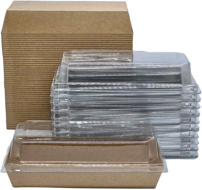 URBANFLAIR 長方形牛皮紙熱狗容器組, 1個, 50入