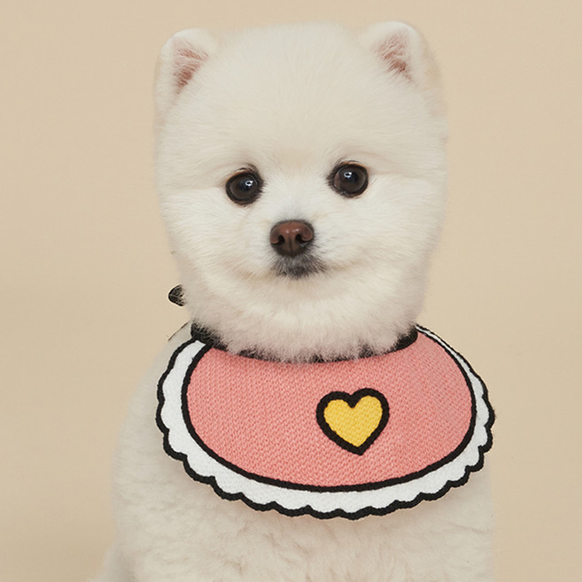 도그아이 반려동물 케이프 스카프, 핑크하트, 1개