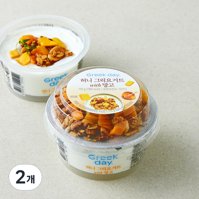 그릭데이 허니 그릭요거트 with 망고, 110g, 2개
