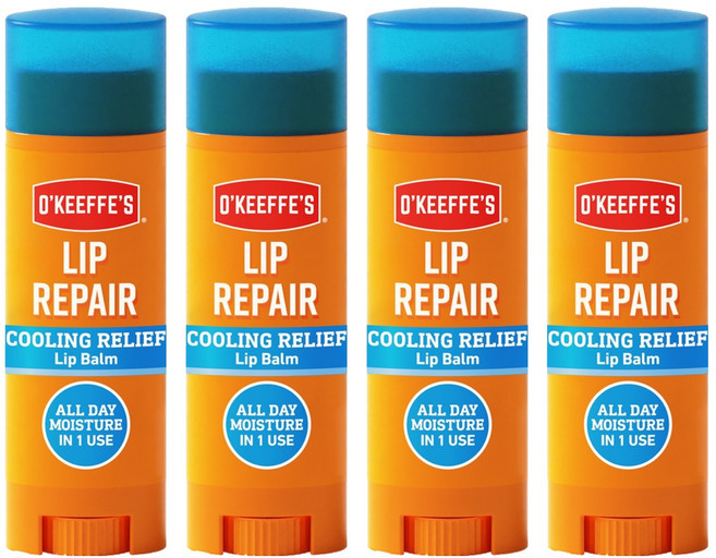 오킵스 립리페어 립밤 스틱, 쿨링 릴리프, 4.2g, 4개