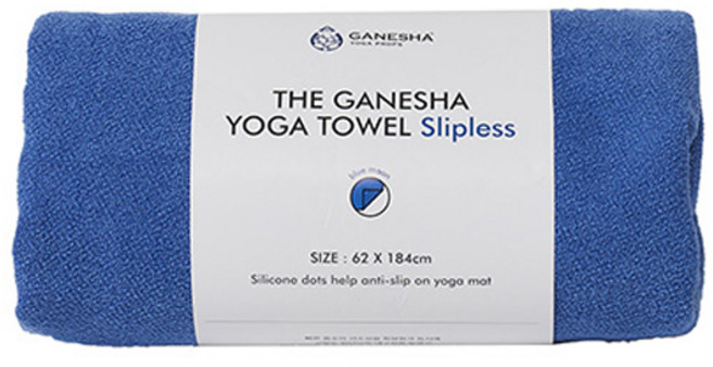 GANESHA YOGA PROPS 防滑瑜珈墊巾, 1個, 藍月色