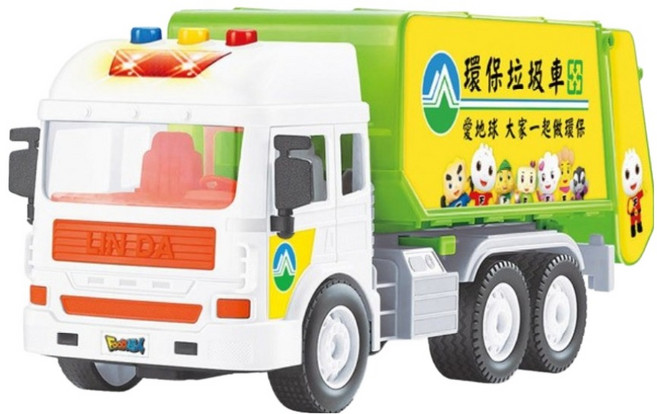 風車圖書 城市聲光慣性垃圾車 3歲以上, FOOD超人, 1個
