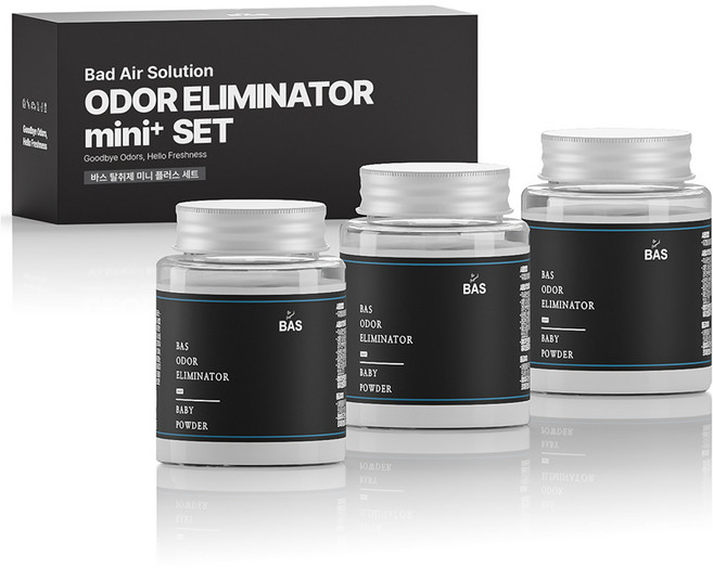 BAS 탈취제 미니 플러스 3p 베이비파우더향, 1세트