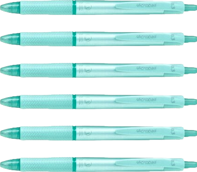 PILOT 百樂 Acroball T系列 輕油筆 0.3mm, 綠色, 6支