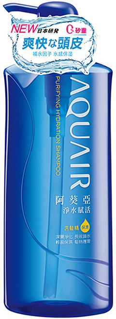 AQUAIR 阿葵亞 淨水賦活洗髮精 保濕型, 600ml, 1瓶