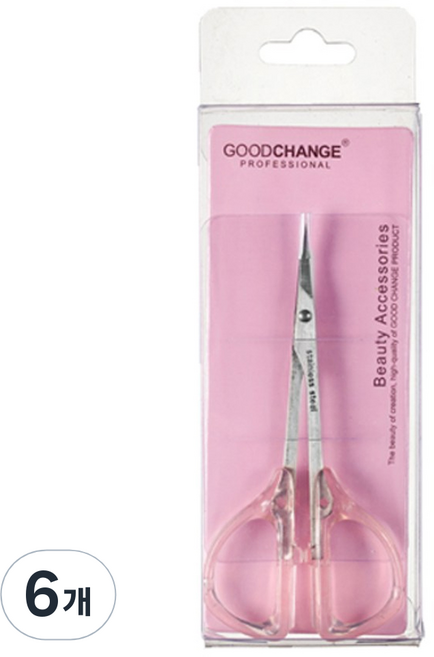 미성메탈 스텐 미용가위, 혼합 색상, 6개