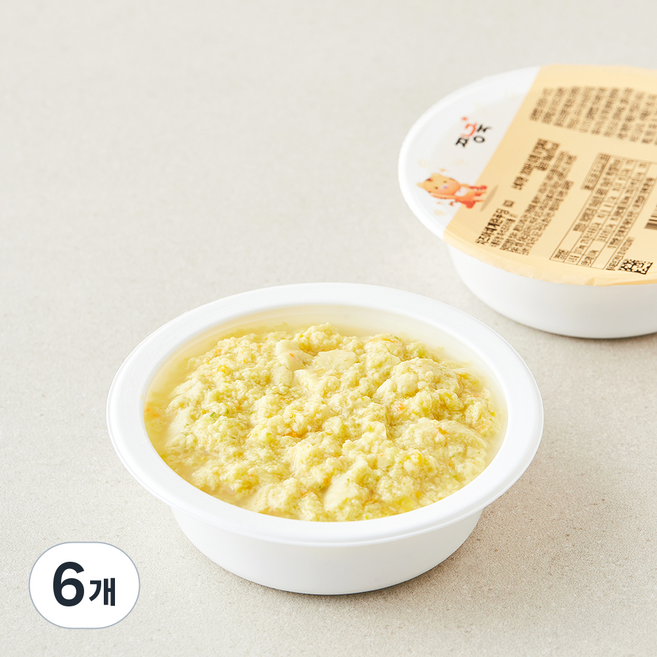 짱죽 반찬 치즈 야채 계란푸딩, 100g, 6개