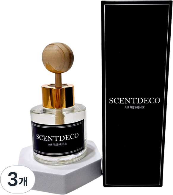 센트데코 차량용 방향제 50ml 본품, 3개, 롬브로단로