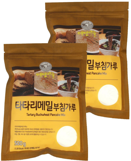 메밀마을 타타리메밀 부침가루, 500g, 2개