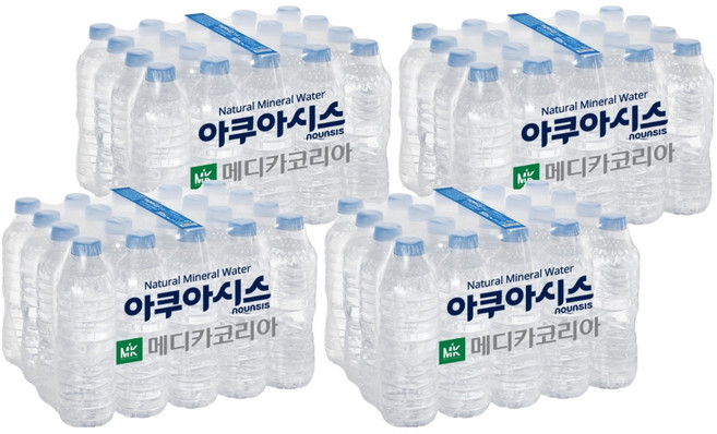 아쿠아시스 생수 무라벨, 500ml, 80개