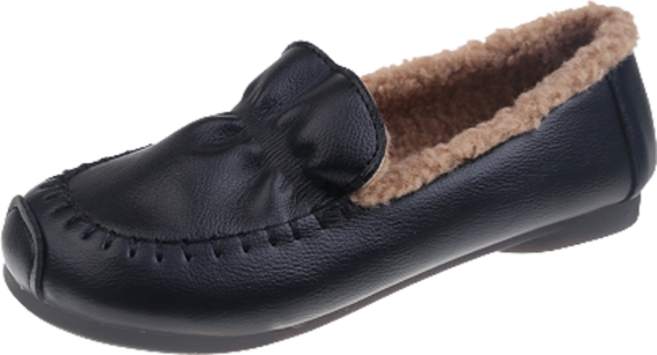 레오나르 여성용 윙클 스티치 가죽 슈즈