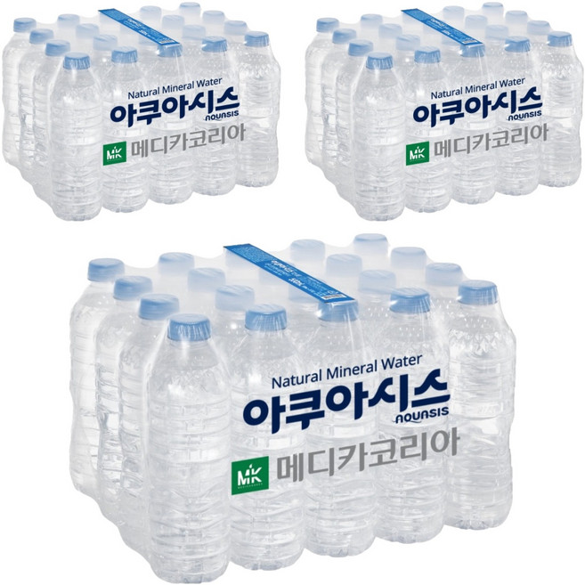 아쿠아시스 생수 무라벨, 500ml, 60개