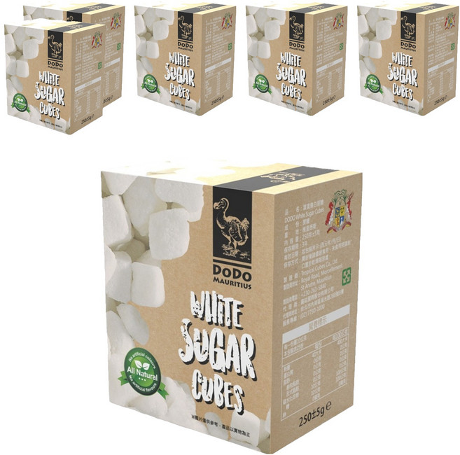DODO 渡渡鳥 模里西斯 天然塊狀白蔗糖, 250g, 6盒