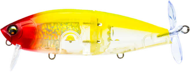DUEL L-BASS WAKE RIDER 雙節反光專利路亞假餌 105mm F1247-HCR, 28.5g, 1個