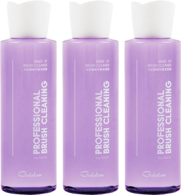 Galatea 葛拉蒂 毛刷&粉撲專業保養清潔露, 450ml, 3瓶