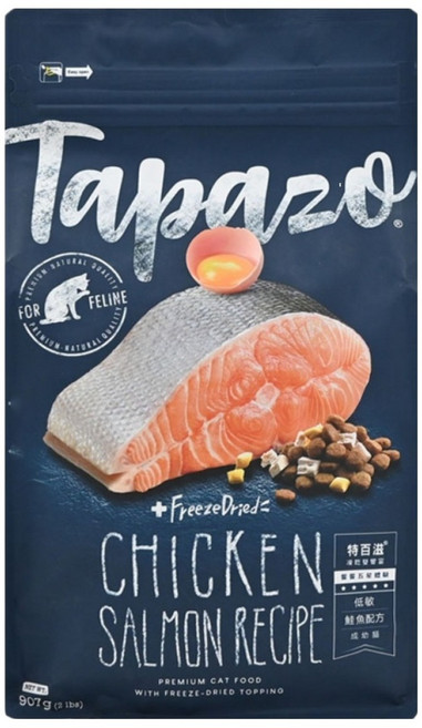 Tapazo 成幼貓用 凍乾雙饗宴 低敏配方乾糧, 鮭魚, 907g, 1袋