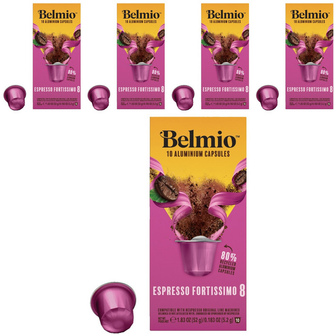벨미오 에스프레소 포르티시모 캡슐커피 네스프레소호환 캡슐, 10개입, 5개, 5.2g