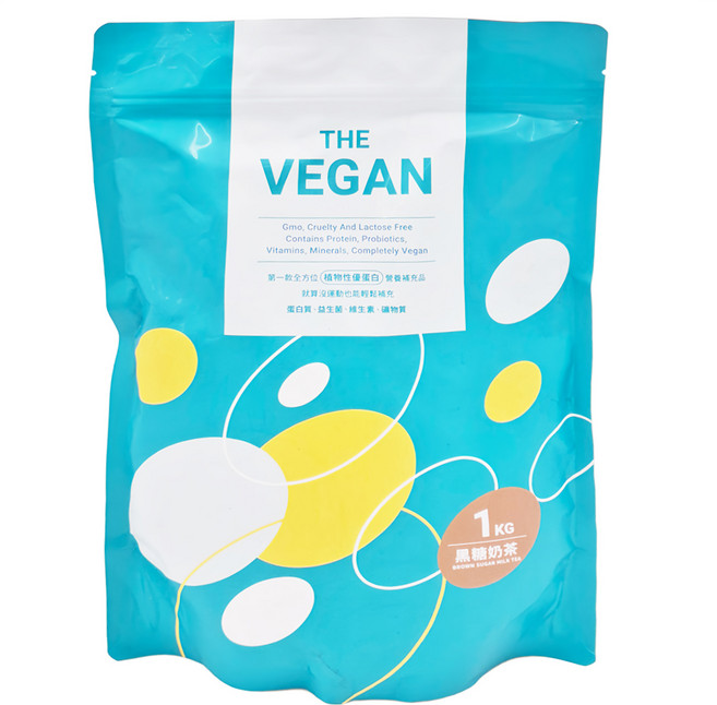 THE VEGAN 樂維根 植物性優蛋白 黑糖奶茶, 1kg, 1包