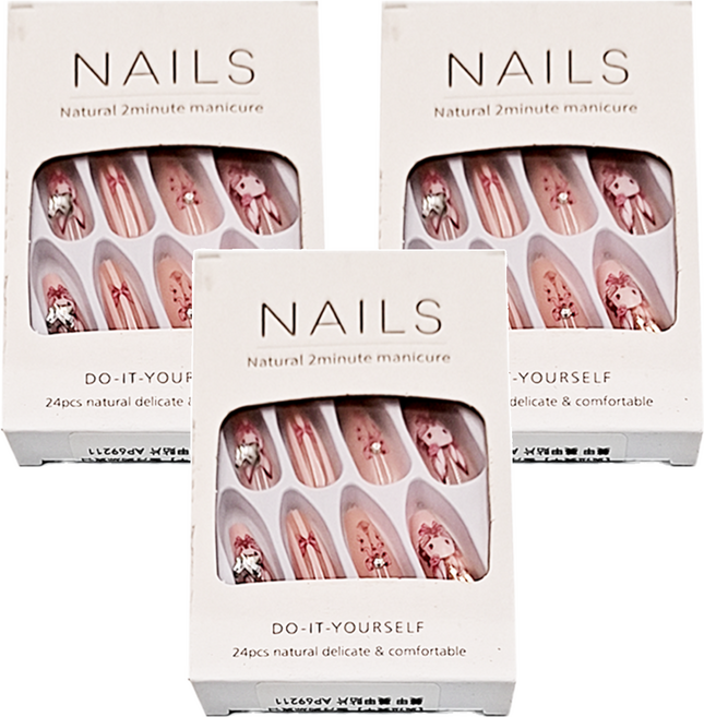 Paula's Nail 寶拉美甲 星月蝴蝶寶石美甲貼片, AP69211, 3盒