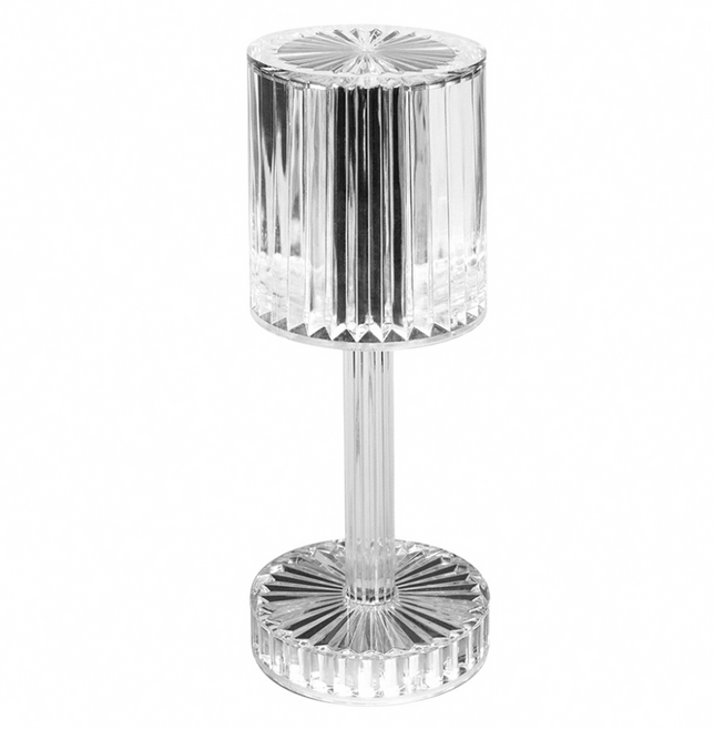 aibo 鑽石光影 水晶質感氛圍燈 USB充電觸控燈, 透明色