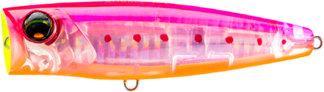 DUEL L-BLUE BUBBLE JET F 90F 波爬 POPPER 路亞假餌 90mm F1228-HPI, 亮粉色, 23.5g, 1個