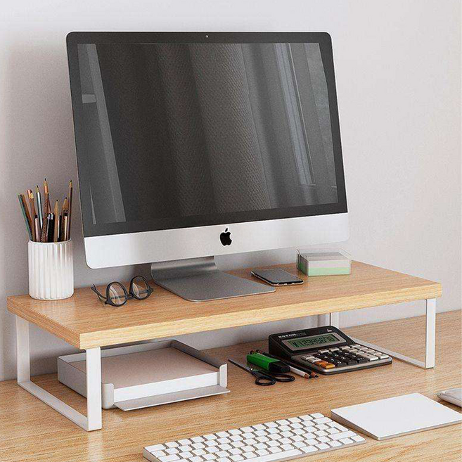 螢幕增高架 40cm, 白色 + 白架