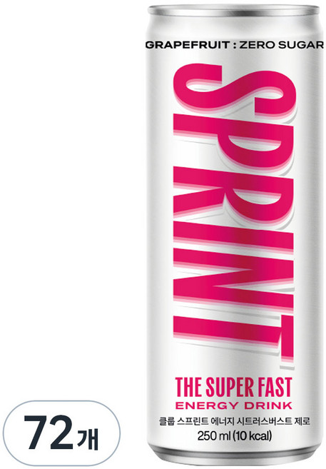 클룹 스프린트 에너지 드링크 시트러스버스트 제로, 72개입, 250ml