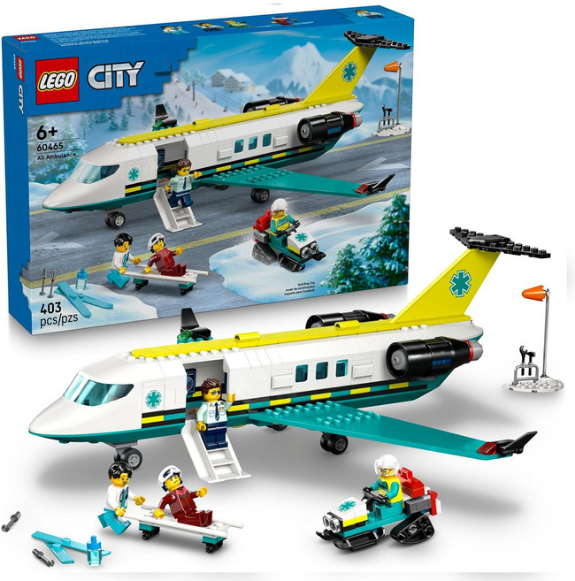LEGO 樂高 城市系列 緊急救護飛機 Emergency Air Ambulance Airplane 60465, 1盒, 多色