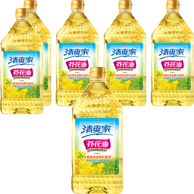 統一 清爽家 芥花油, 2L, 6桶