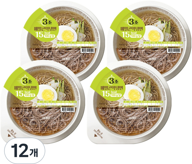 4위 - 오늘부터 3초 메밀곤약냉면, 12개, 320g