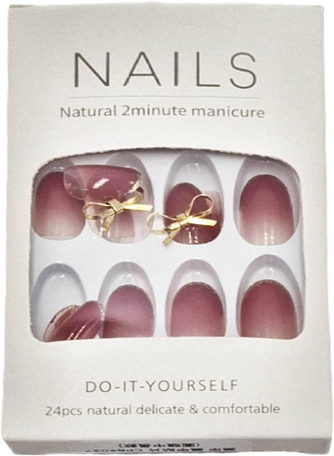 Paula's Nail 寶拉美甲 星月蝴蝶貓眼 美甲貼片 CP89027 美化指甲 圓頭中長款, 1盒