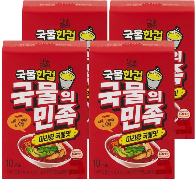 Danongwon 湯之民族 麻辣燙湯底口味 10入, 40g, 4個