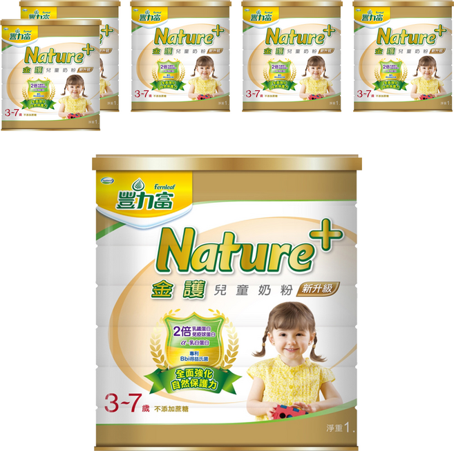 Fernleaf 豐力富 Nature+金護 兒童奶粉 4號 3~7歲, 1.5kg, 6罐
