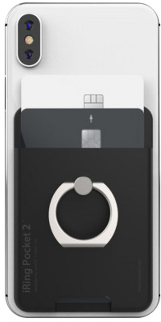 아이링 포켓 2 스마트링 휴대폰 거치대, 매트블랙, 1개
