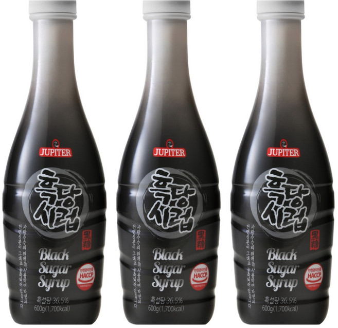 쥬피터 흑당시럽, 600g, 3개