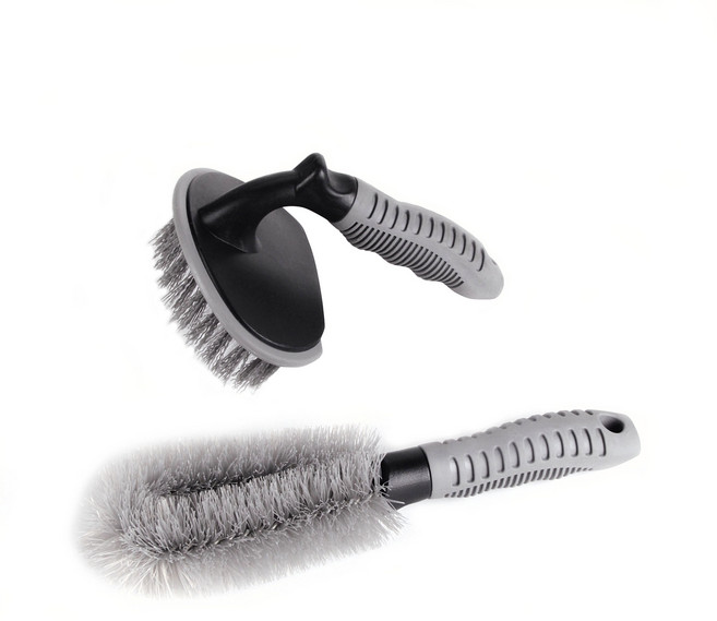 리브모토 차량용 휠브러쉬 타이어 브러쉬 2종 세트, 혼합색상, 1세트