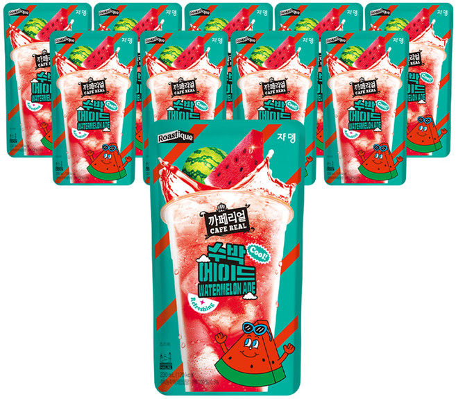 까페리얼 수박에이드, 230ml, 10개