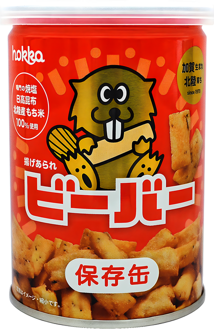 hokka 北陸製菓 海獺米果保存罐, 60g, 1個